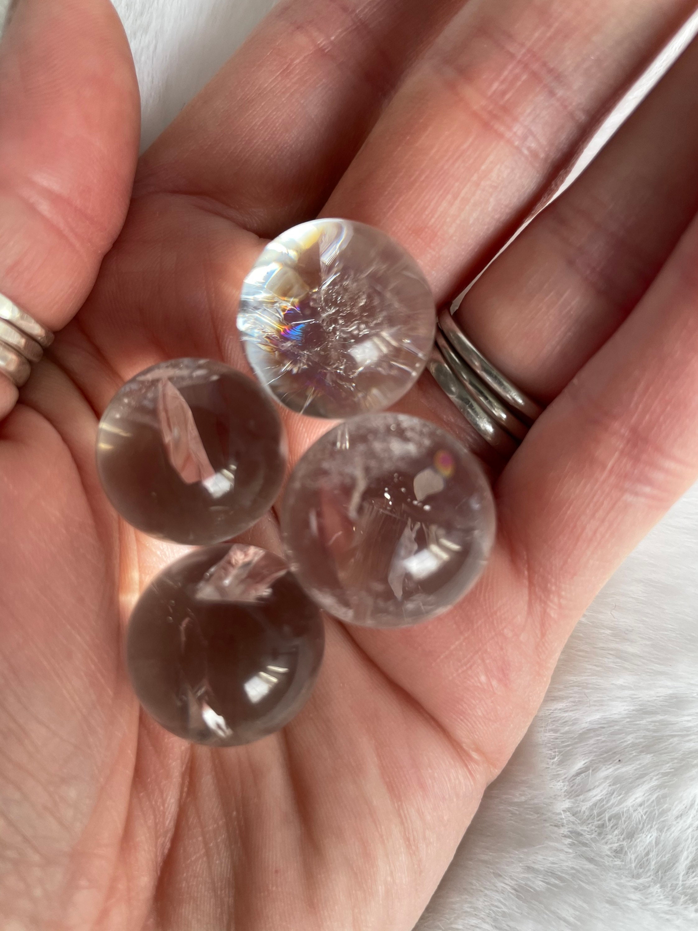 Clear quartz spheres Etsy