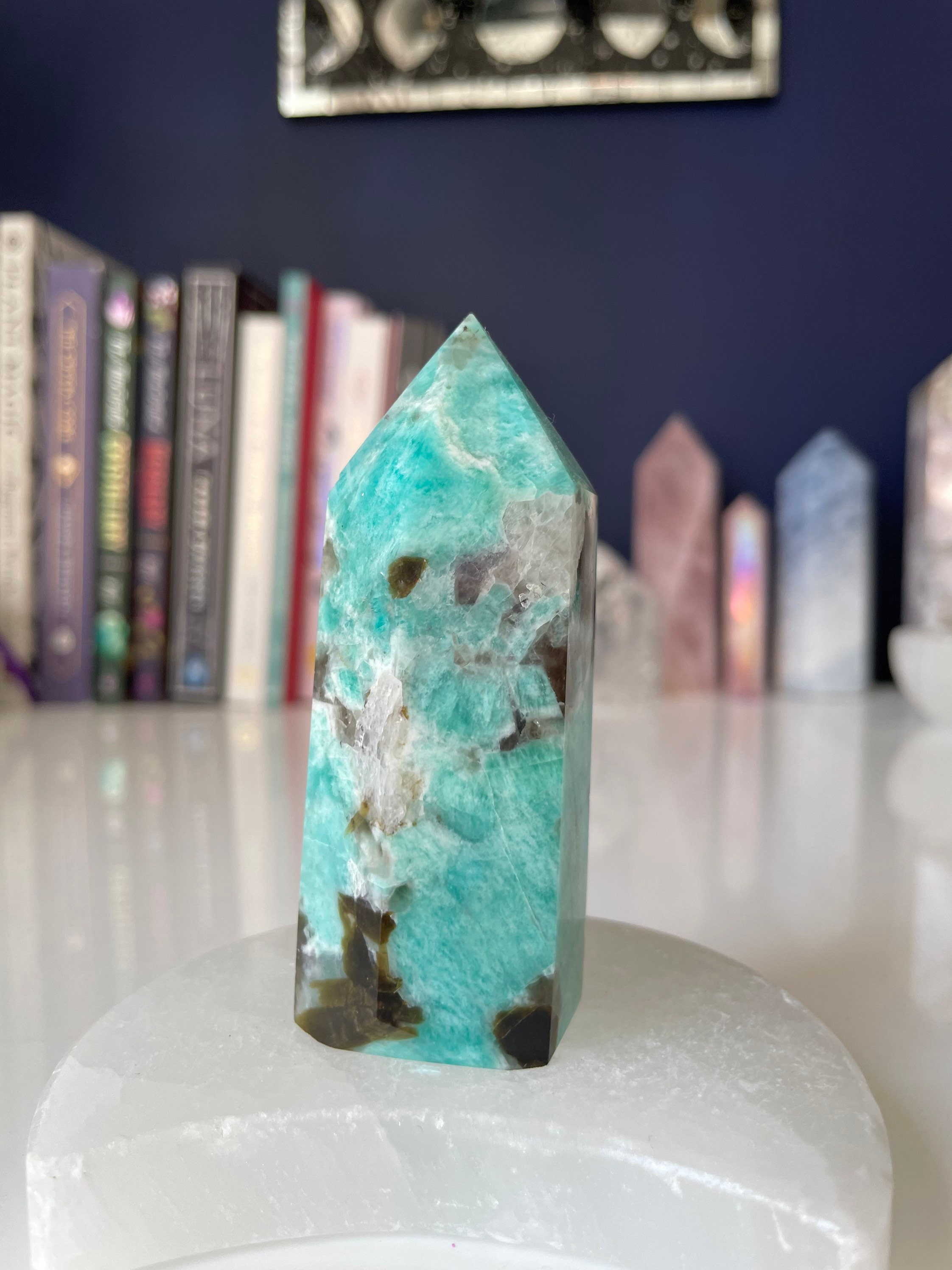 Amazonite with black tourmaline deals