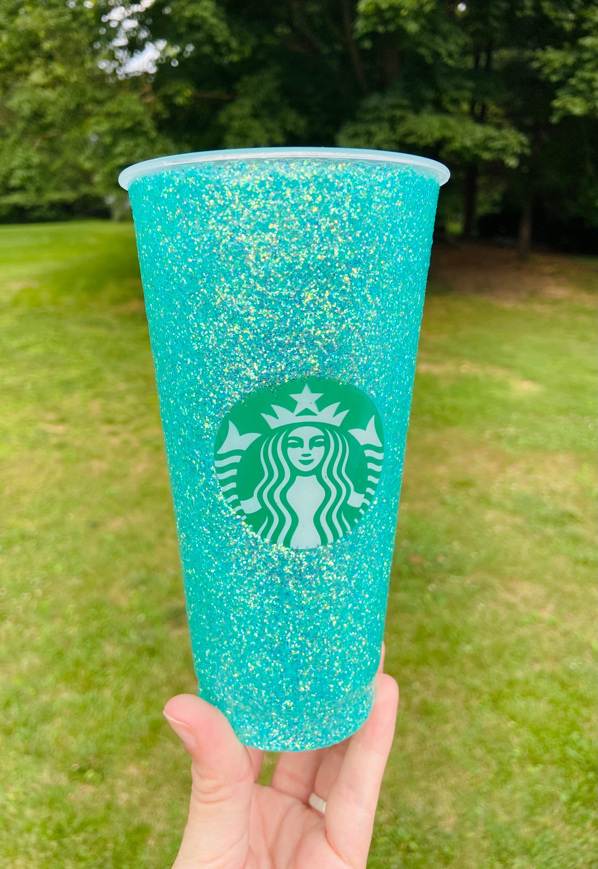Tiffany Blue Glitter Cup Turquoise Glitter Cup Personalized Etsy