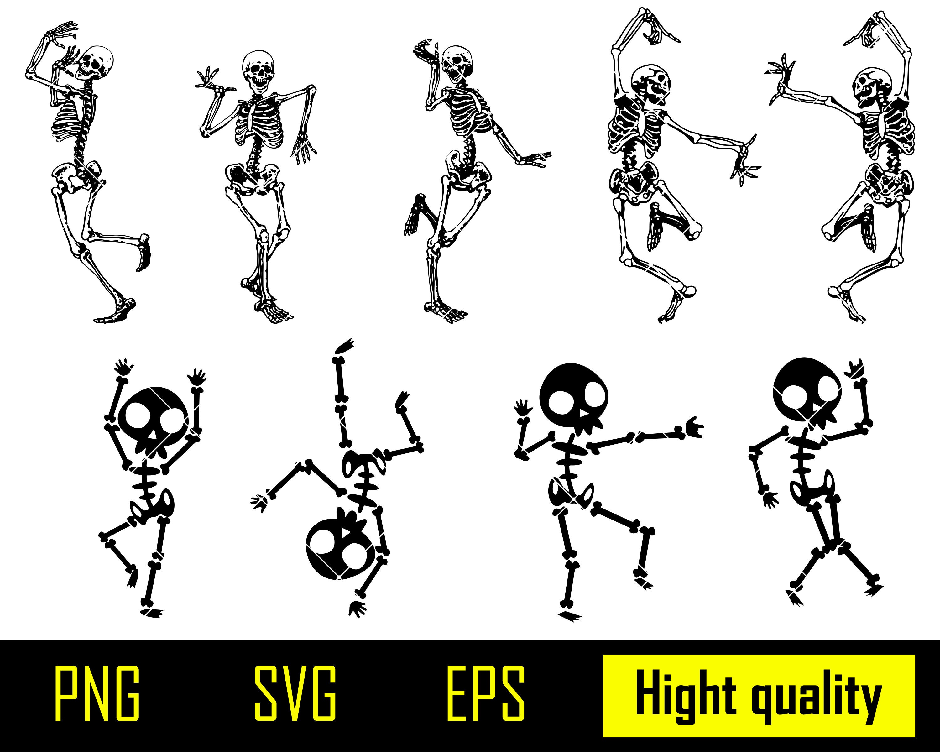 Dancing skeletons SVG Skeleton funny dance SVG Skeleton SVG | Etsy