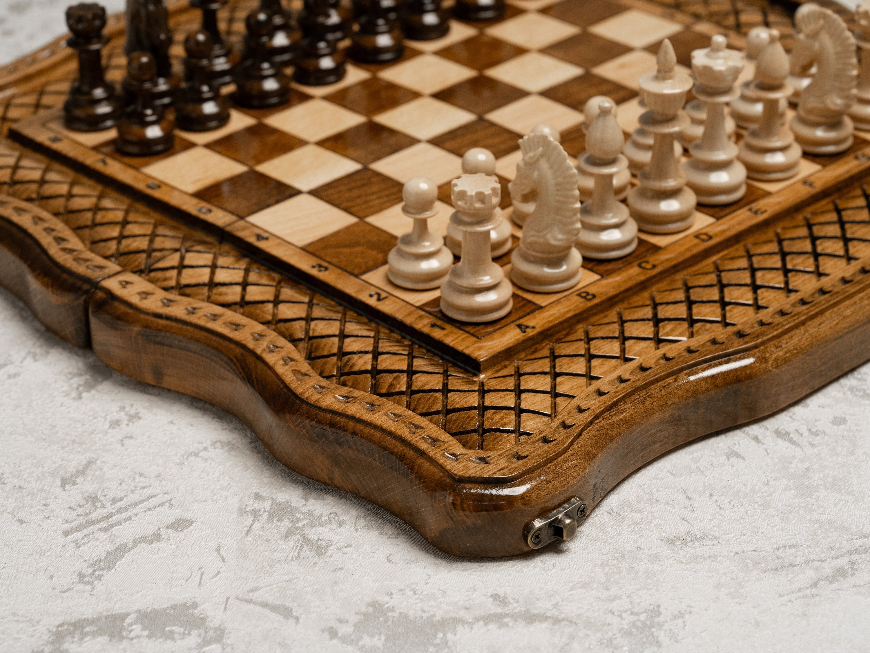 Handmade Carved Chess Set - Etsy