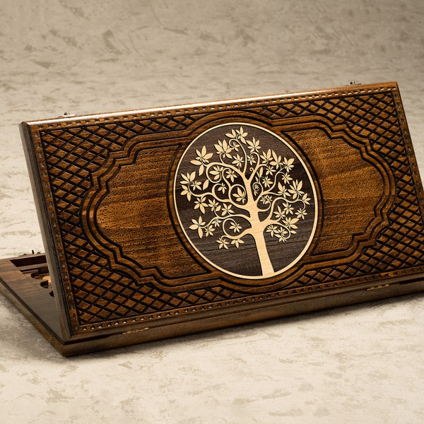 Luxury Backgammon Set - Tree of Life