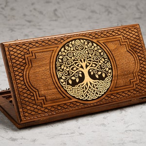 Tree of Life Wooden Backgammon Board