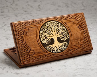 Backgammon Set Wooden - Tree of Life