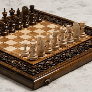 Wooden Personalized Chess Set
