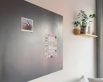 Design Magnetwand aus Schwarzstahl
