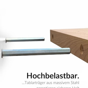 Wall shelf made of solid oak 4 cm | Handmade | Shelf board | Floating shelf board | Board | Kitchen shelf | Custom dimensions image 5