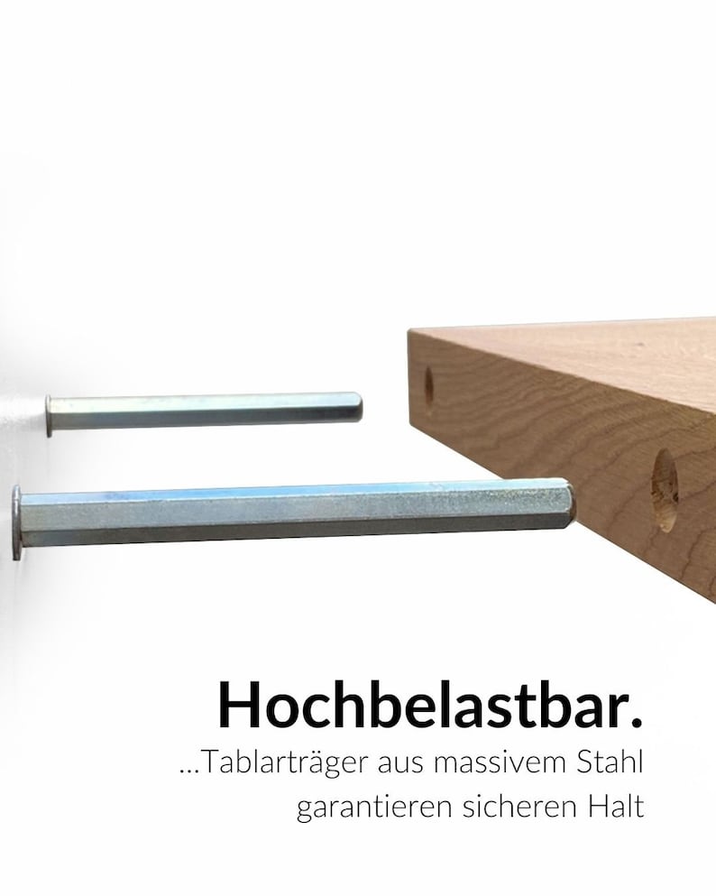 Wall shelf made of solid oak 4 cm | Handmade | Shelf board | Floating shelf board | Board | Kitchen shelf | Custom dimensions image 5