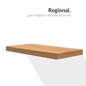 Wall shelf made of solid oak 4 cm | Handmade | Shelf board | Floating shelf board | Board | Kitchen shelf | Custom dimensions image 7