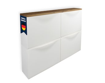Solid oak for 2 IKEA Trones cabinets | Solid oak wood top | Cover plate for two IKEA Trones cabinets | Made in Germany