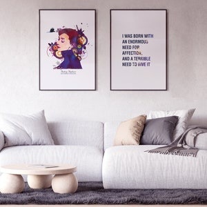 Audrey Hepburn Wall Art ,Set of 2 Prints,Hollywood Art,Printable Art, Inspirational Quotes, Mindfulness Quotes, Home Decor, Buddha Quotes image 1