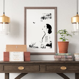 Korean Art Print, Korean Painting, Korean Mural, Office Decoration, Korean Home Decor,KoreanTraditional Art,Korean great man,"Shinsaimdang"
