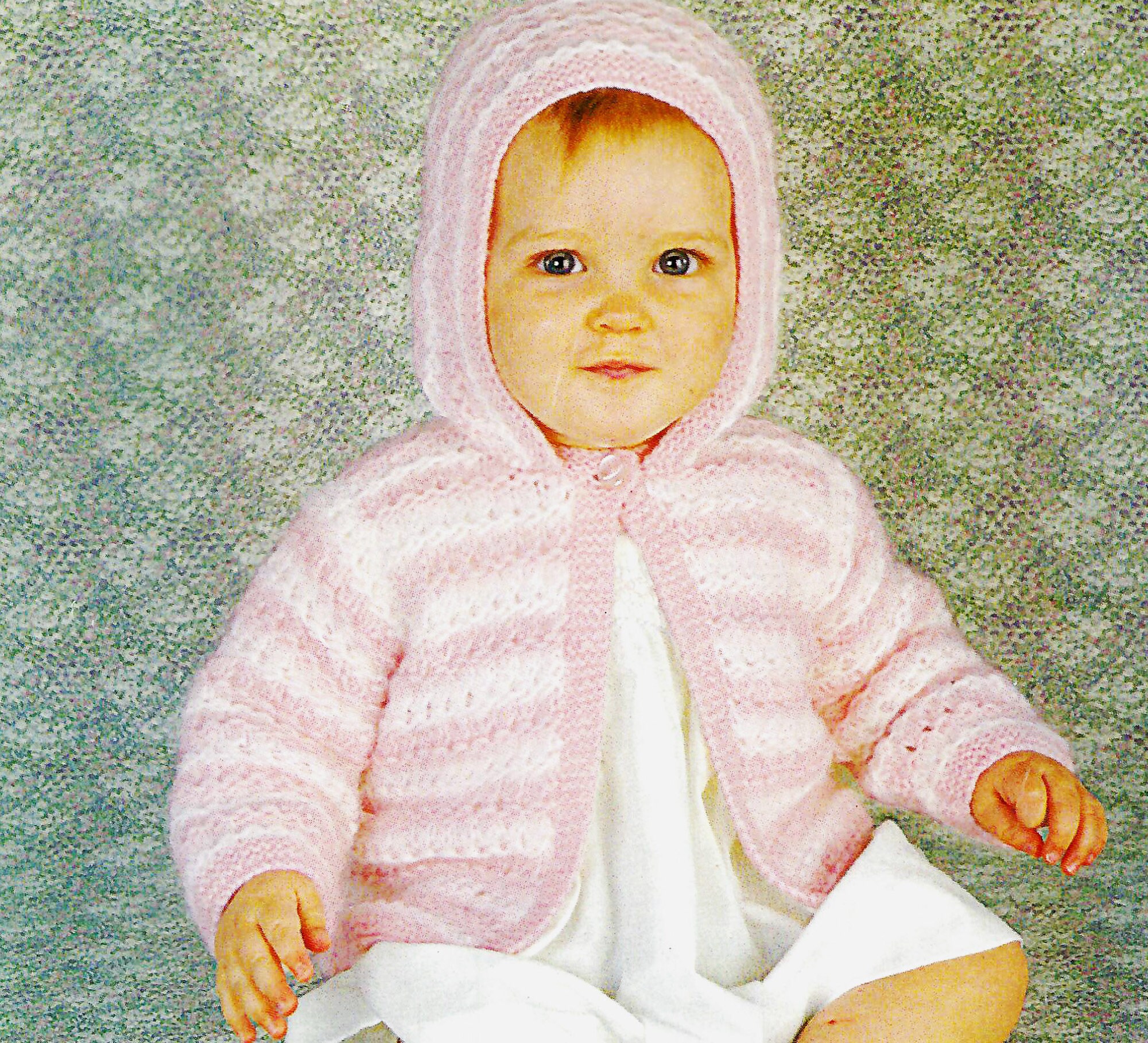Baby Hooded Jacket Knitting Pattern Chest Size 19 21 inches Etsy