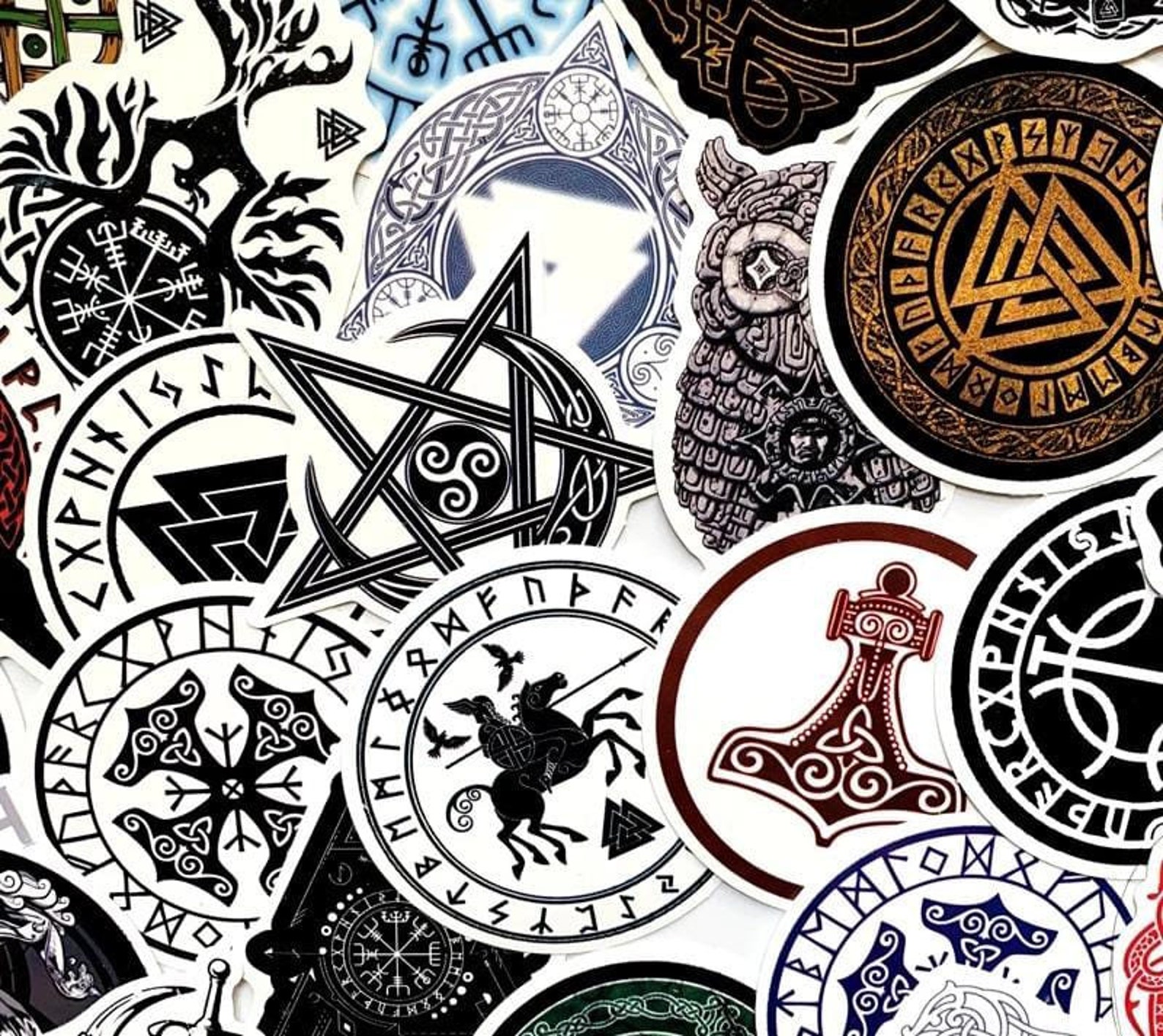 Viking Stickers 100 pcs ScandinavianCeltic Special Random Etsy