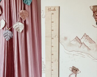 Personalisierte Messlatte Holz , Kinderzimmer , Größe messen , Messbrett