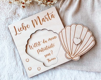 Willst du meine Patentante sein I Willst du mein Patenonkel sein I Patenonkel fragen personalisiert mit Name I I for the godmother