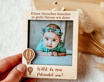 Willst du meine Patentante sein I Willst du mein Patenonkel sein /Patenonkel fragen personalisiert / Pateneltern / magnetic frame