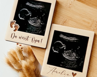 Polaroid Rahmen Ultraschallbild /  USG frame / Personalisierter Ultraschallrahmen / Baby verkünden / Ihr werdet Oma und Opa / Du wirst Oma