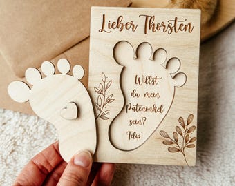 Willst du meine Patentante sein I Willst du mein Patenonkel sein I Patenonkel fragen personalisiert mit Name I I for the godmother