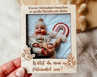 Willst du meine Patentante sein I Willst du mein Patenonkel sein /Patenonkel fragen personalisiert / Pateneltern / magnetic frame
