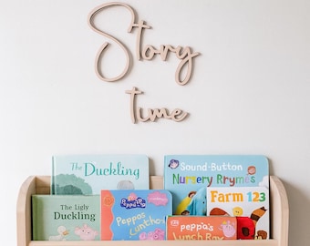 Story time Sign, Nursery Decor, Reading Corner Sign, Kinderzimmer Deko, Schriftzüge, Wandschriftzüge