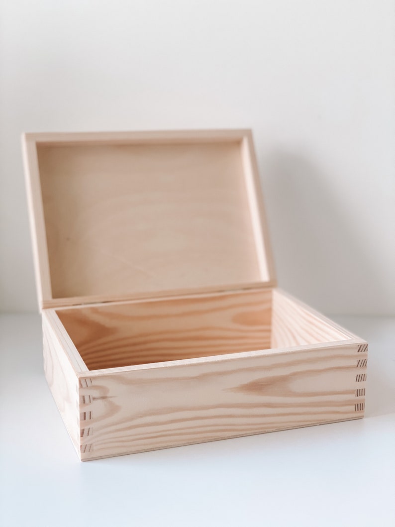 Personalisierte Holzkiste zur Geburt Erinnerungskiste Baby Erinnerungsbox Kinder Holzbox image 7