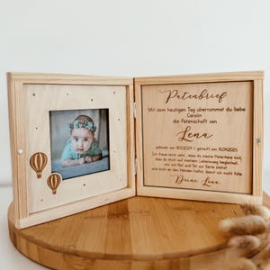 Personalizado Patenbrief Taufe Wood, Comprar Patennonkel, Comprar Patente, Comprar Taufe, Patenkind, Comprar Patente
