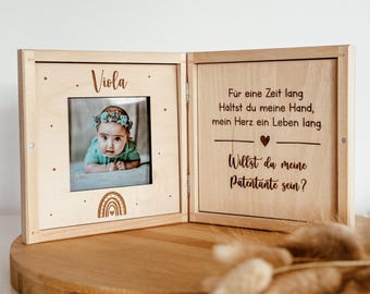 Willst du meine Patentante sein I Willst du mein Patenonkel sein /Patenonkel fragen personalisiert / Pateneltern / Patenbrief zur Taufe