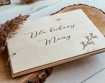 Album fotografico personalizzato I Libro di ricerca in legno Regalo per lei