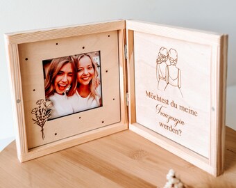 Möchtest du meine Trauzeugin werden? Trauzeugin fragen, Geschenkbox personalisiert , Willst du meine Brautjungfer sein, Brautjungfer fragen