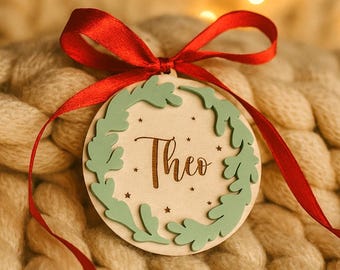 Personalisierter Weihnachtskugel mit Name, Personalisierter Christbaumschmuck, Mein erstes Weihnachten, Name Ornament, Christmas Decoration