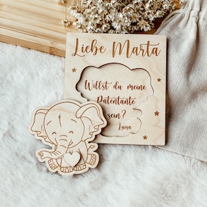Willst du meine Patentante sein I Willst du mein Patenonkel sein I Patenonkel fragen personalisiert mit Name I I para a madrinha