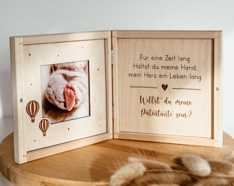 Willst du meine Patentante sein I Willst du mein Patenonkel sein /Patenonkel fragen personalisiert / Pateneltern / Patenbrief zur Taufe