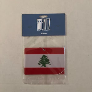 Lebanese Flag Hanging Car Air Freshener