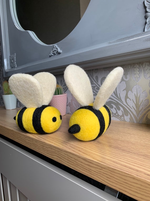 Display Decorative Bumble Bee Unique Handmade Doll Bee with Oversized