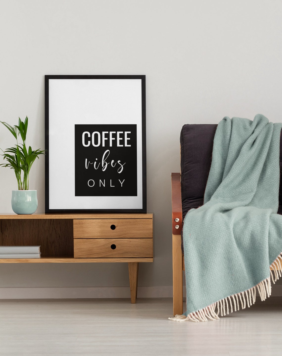 Coffee Vibes Only Quote Printable Instant downloadable | Etsy