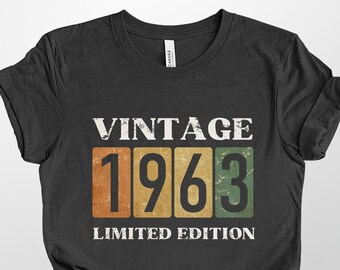 Vintage 1963 Limited Edition Shirt Geschenk für 60