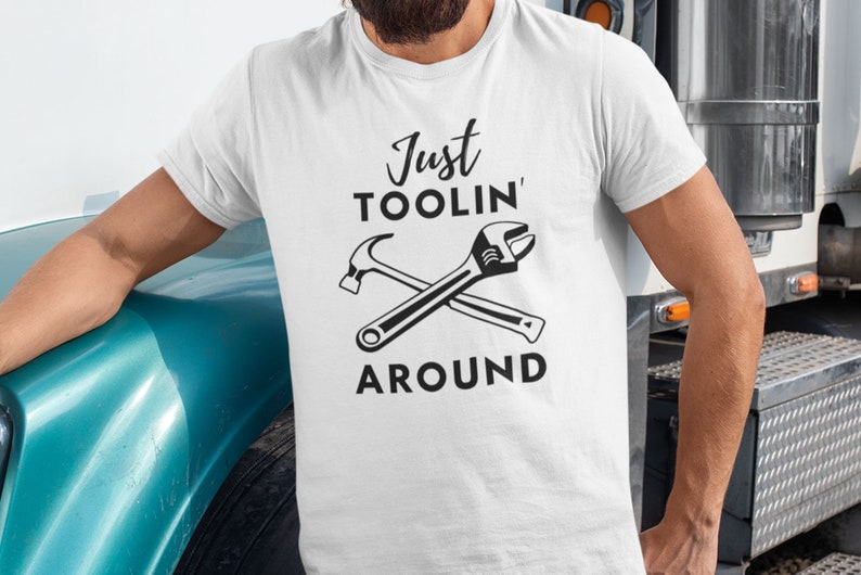 Lustiges Toolin 'Around Handyman Wortspiel Bau Dad Shirt, Tischler Opa, Papa Witz Punny T-shirt, Geburtstagsgeschenk für Opa Papa für ihn Bild 7