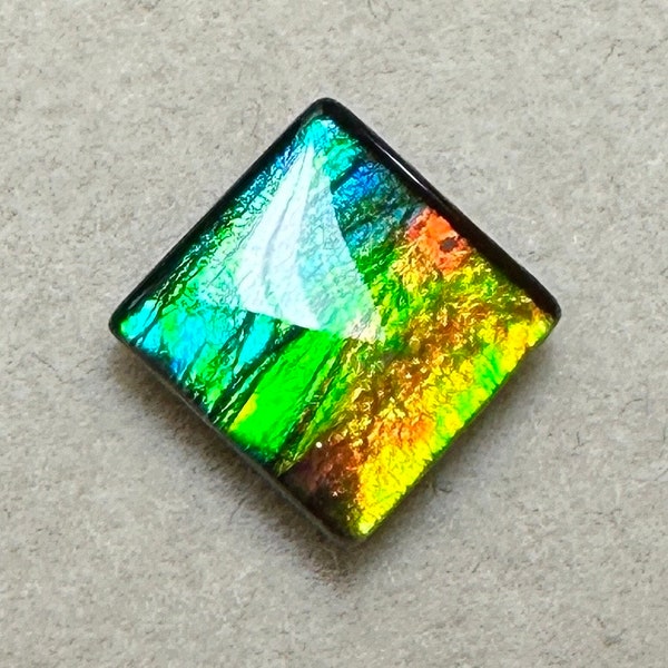 Canadian Ammolite Triplet Gemstone 8X8 mm Bright Small #3005-20