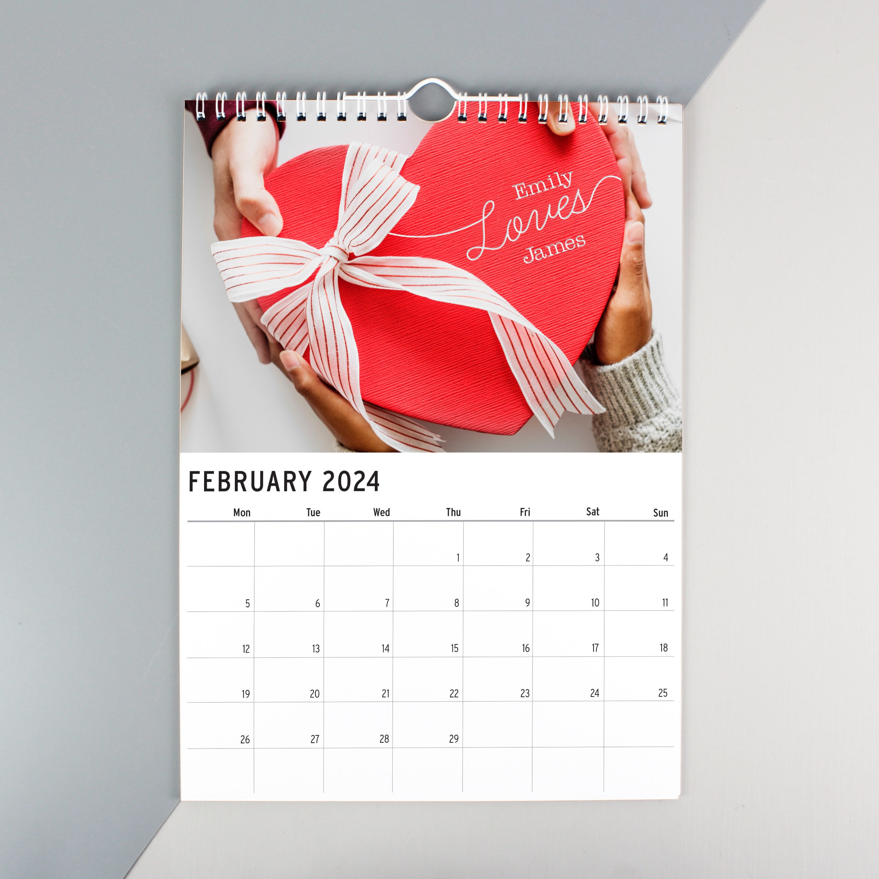 Personalised A4 You and Me Couples Calendar Monthly Wall Etsy UK