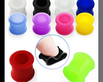 1 x Soft Flexible Silicone Flesh Tunnel Plug - Ear Gauges For Stretched Ears - Double Flared Ear Stretcher - Earlobe Expander - Earlet