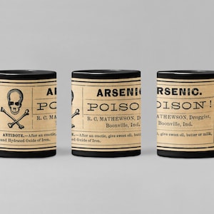 Arsenic Coffee Mug Vintage Pharmacy Label Drugstore Apothecary Chemist Antique Deadly Poison Toxin Poisonous Toxic Tea Cup Warning 11oz 15oz