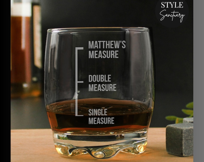 Personalised Engraved Tumbler - Humorous Whiskey Rum Spirits Glass - Funny Birthday Gift - Wedding Anniversary Present - Retirement Keepsake