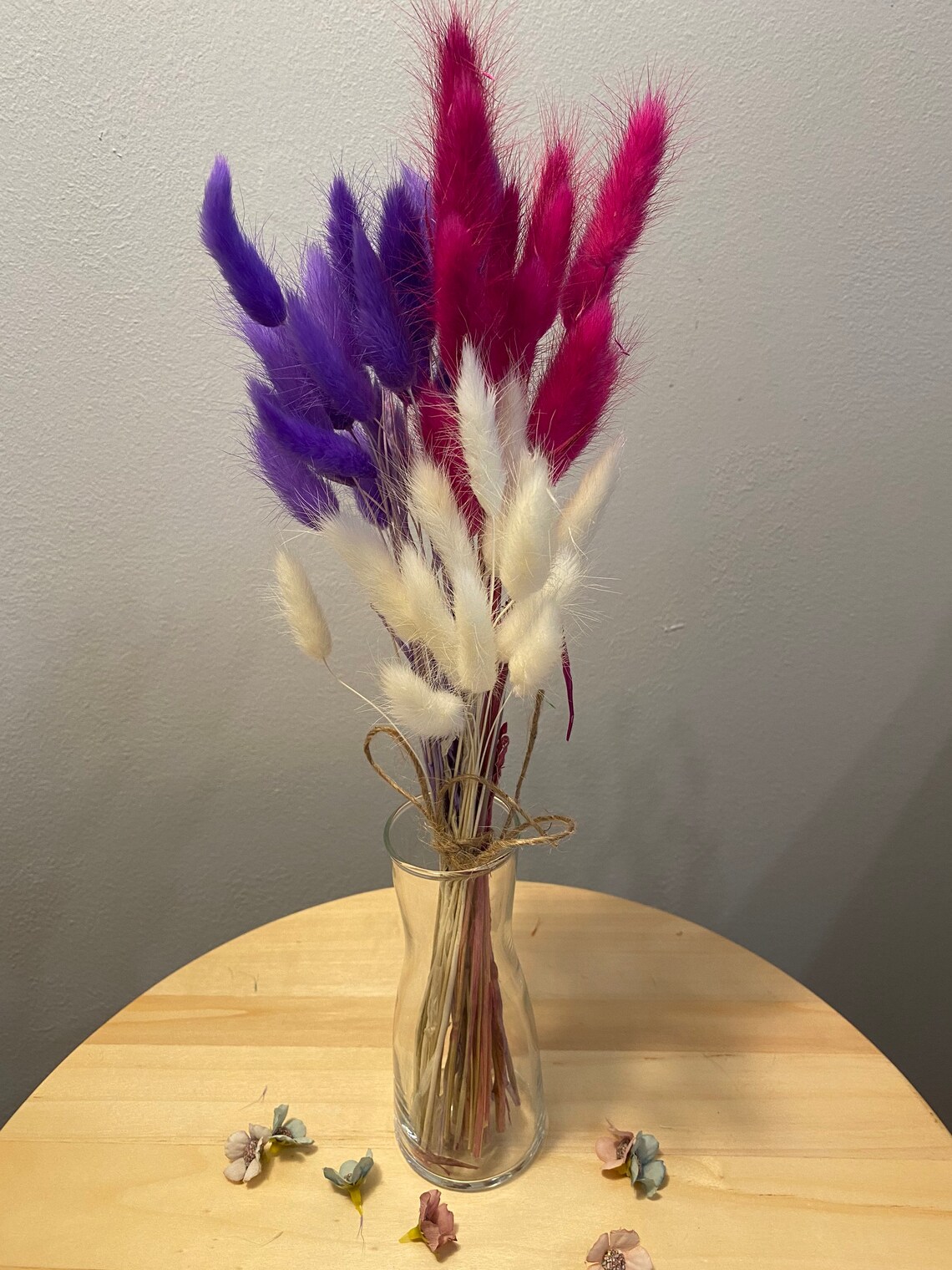 Mixed Bunches of Bunny Tails in Mini Vases Various Colours Etsy