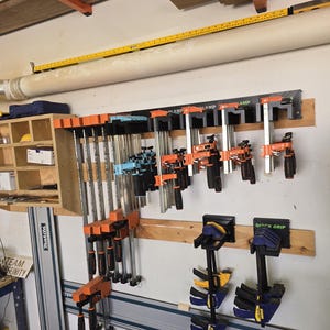 Blulu 2-Pack F-style Clamp Holder - Wall Mount Tool Rack For Garage, Workshop, Shed Organization - View #7