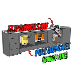 Plany stacji ukośnicy Flip Down / Plany wózka Flip Top (2 plany)