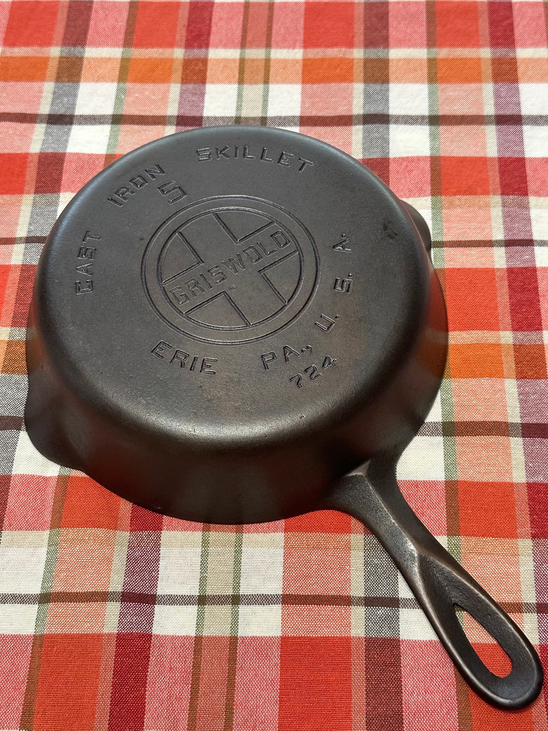 RARE Griswold Erie Pa Usa 10 779 Large Block Logo Deep Skillet Circa 1920  1940 