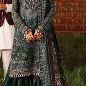 Pakistani  wedding dress designer inspired embroidery ethnic stylish party wear made on custom order.