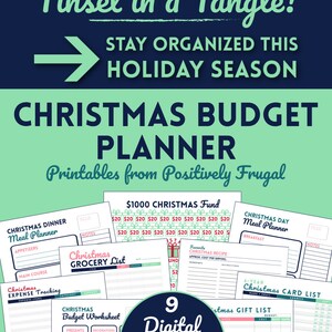 Christmas Budget Planner Kit Christmas Gift List Xmas Card image 8