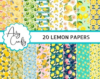 Download Citrus Digital Paper Etsy